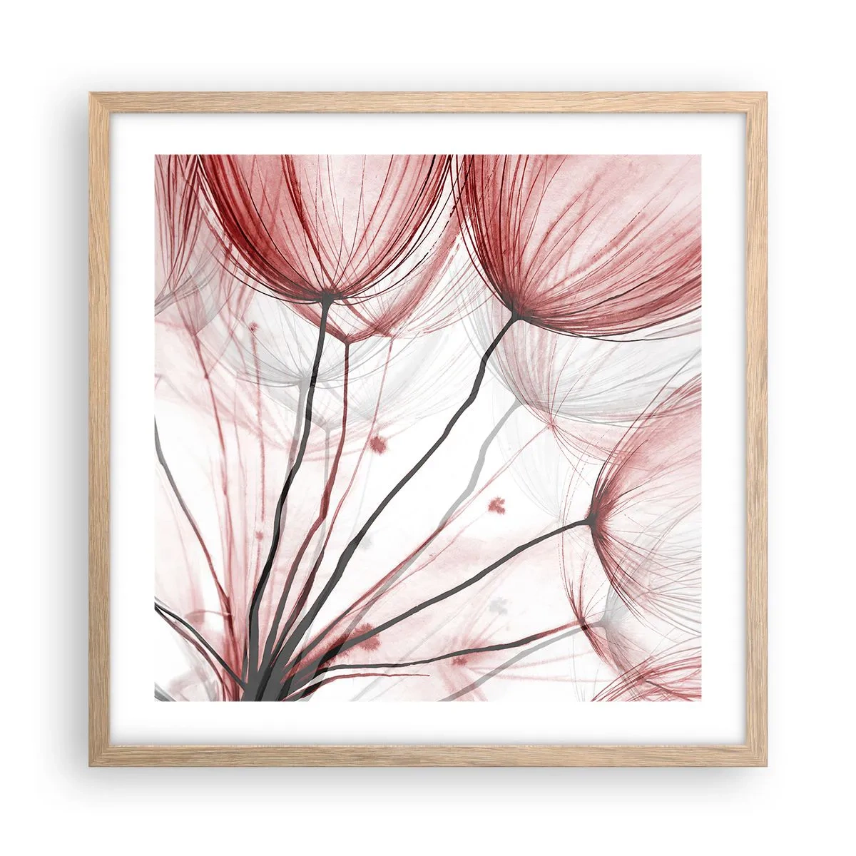 Plakát v rámu světlý dub - Před odletem - 50x50 cm