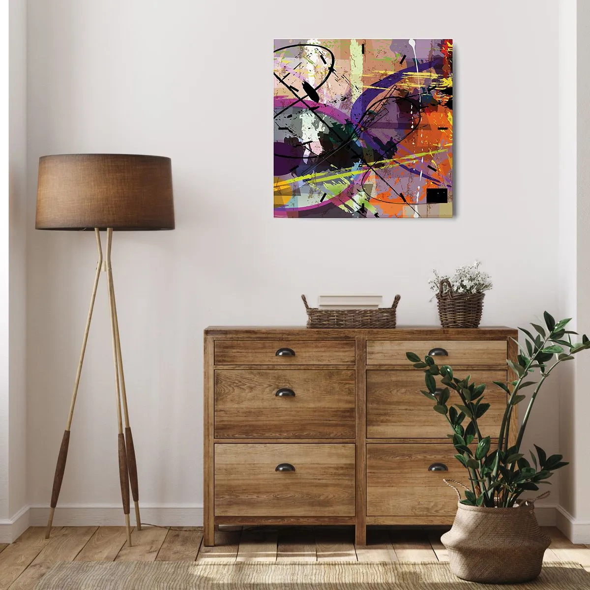 Nástěnné hodiny - Lze přímo nebo kolem - 40x40 cm