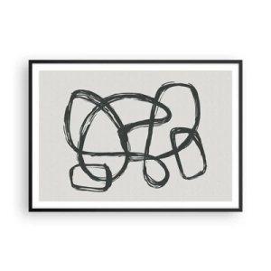Plakát v černém rámu - Abstrakce ve smyčce - 100x70 cm
