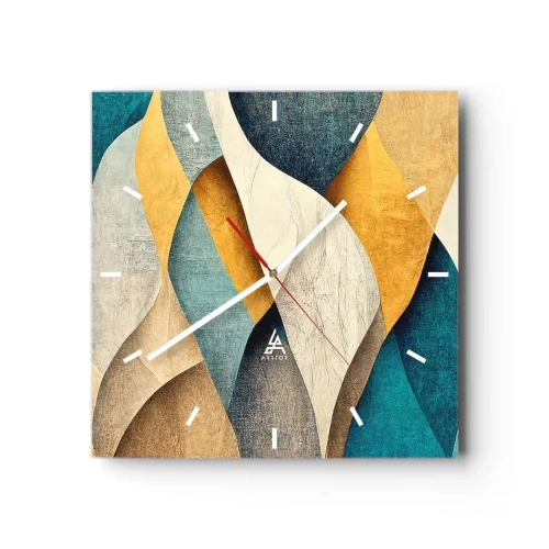 Nástěnné hodiny - Rytmus a vlnění - 30x30 cm
