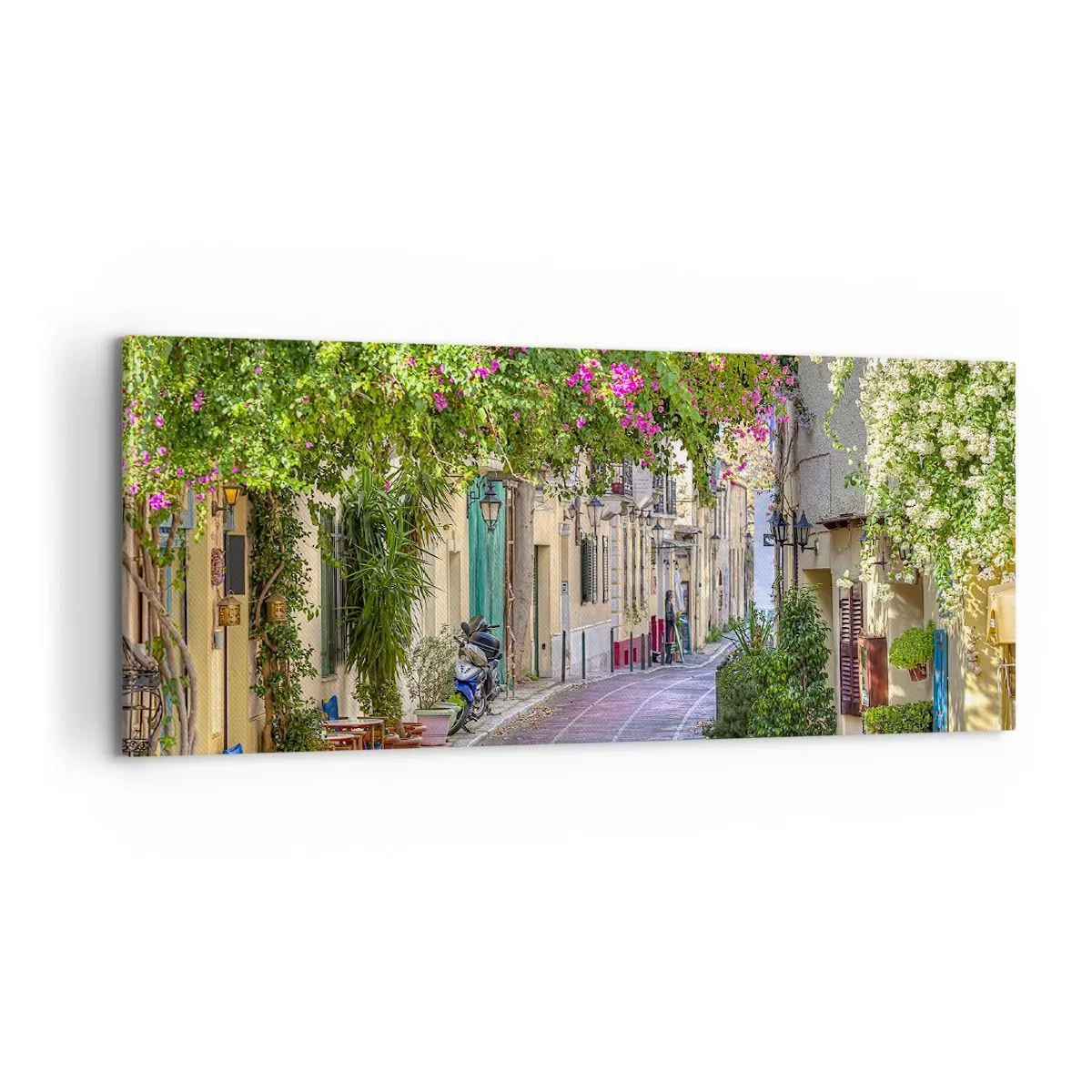 Obraz na plátně - Kvetoucí zákoutí - 100x40 cm