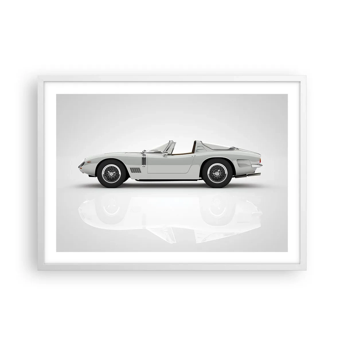 Plakát v bílém rámu - Příslib zábavy - 70x50 cm