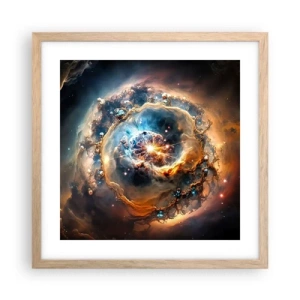 Plakát v rámu světlý dub - Začátek - 40x40 cm