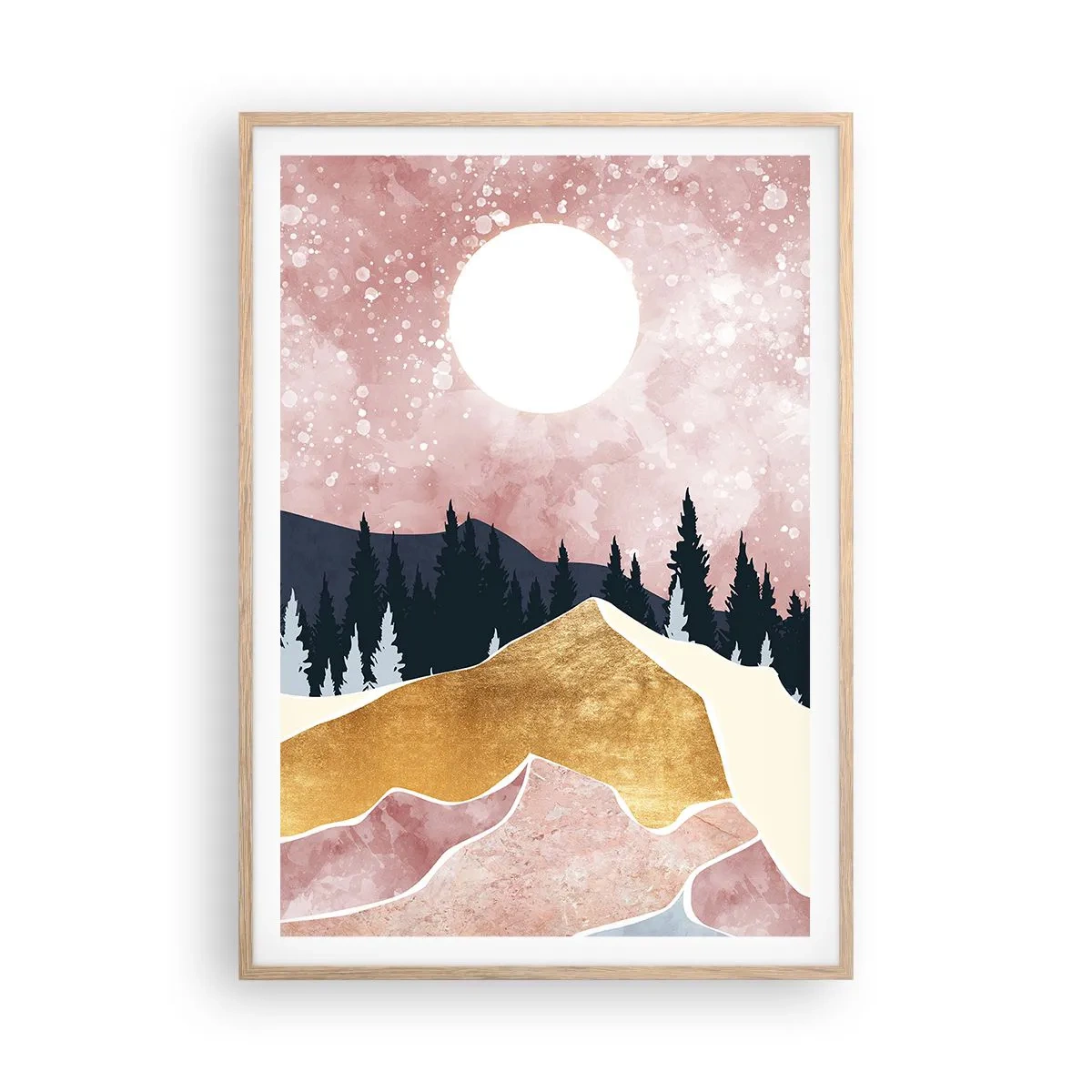 Plakát v rámu světlý dub - Noční hlídka - 70x100 cm