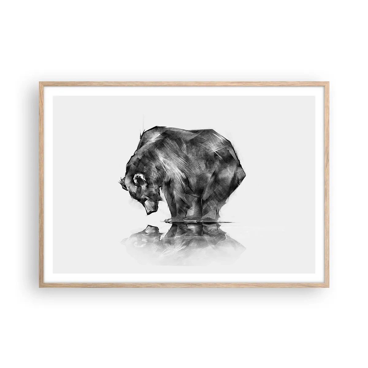 Plakát v rámu světlý dub - Je příjemné se sekat s někým blízkým - 100x70 cm