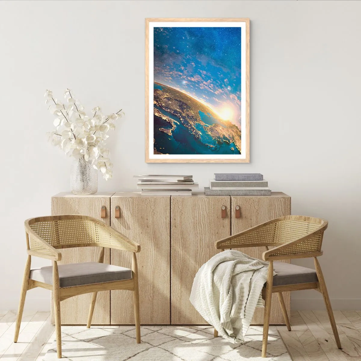 Plakát v rámu světlý dub - Podívejme se na sebe s odstupem - 61x91 cm