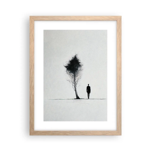 Plakát v rámu světlý dub - Všichni se touláme - 30x40 cm