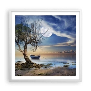 Plakát v bílém rámu - Je to konec nebo začátek? - 60x60 cm