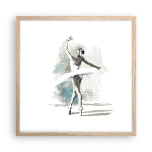 Plakát v rámu světlý dub - Zakletá do labutě - 50x50 cm