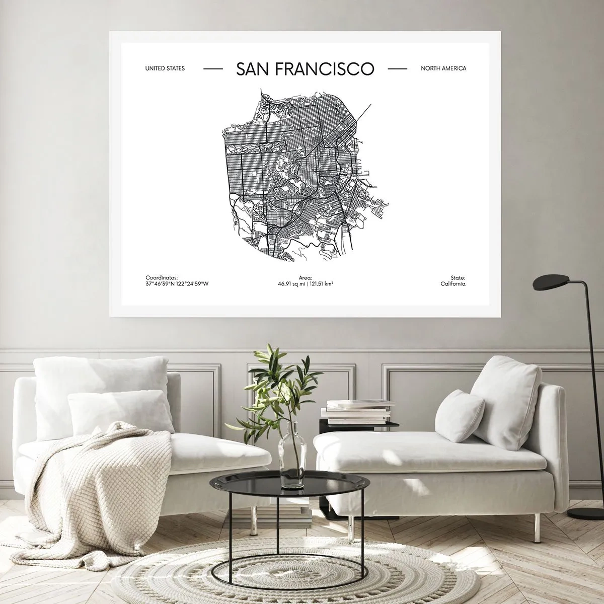 Plakát - Anatomie San Francisca - 40x30 cm