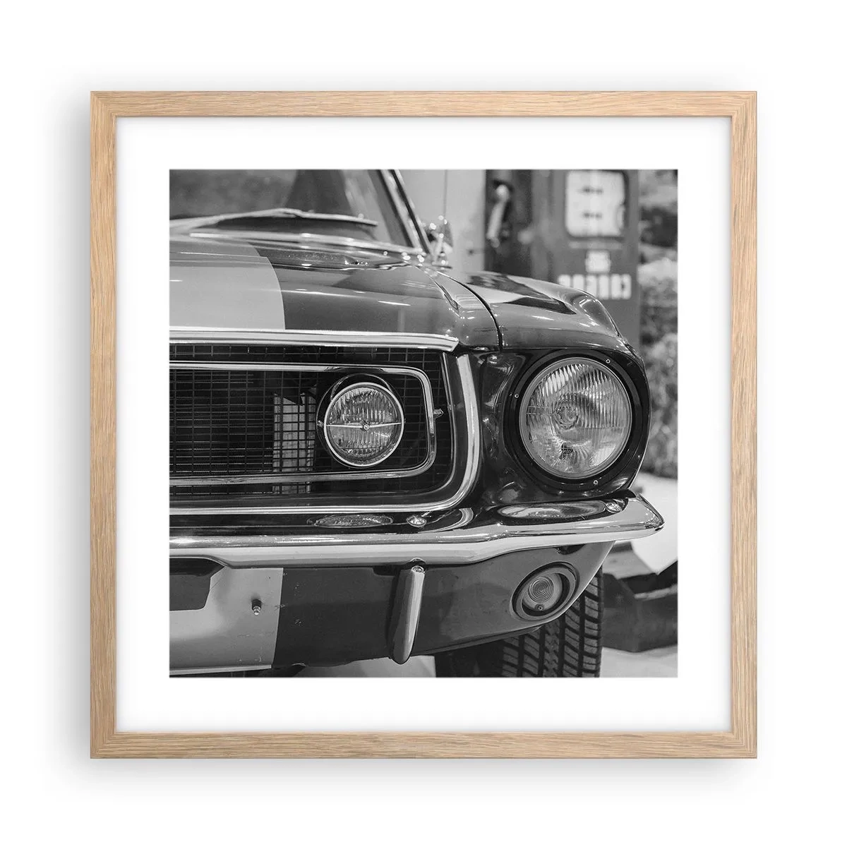 Plakát v rámu světlý dub - Divoká jízda - 40x40 cm