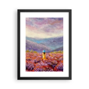 Plakát v černém rámu - V levandulovém světě - 30x40 cm