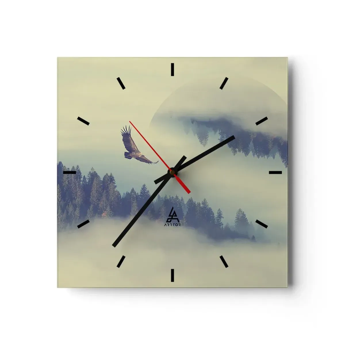 Nástěnné hodiny - Viděla jsem stín orla - 30x30 cm