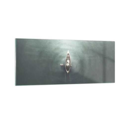 Obraz na skle - Přes měsíční jezero - 100x40 cm