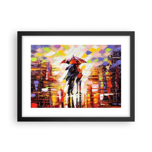 Plakát v černém rámu - Společně přes noc a déšť - 40x30 cm