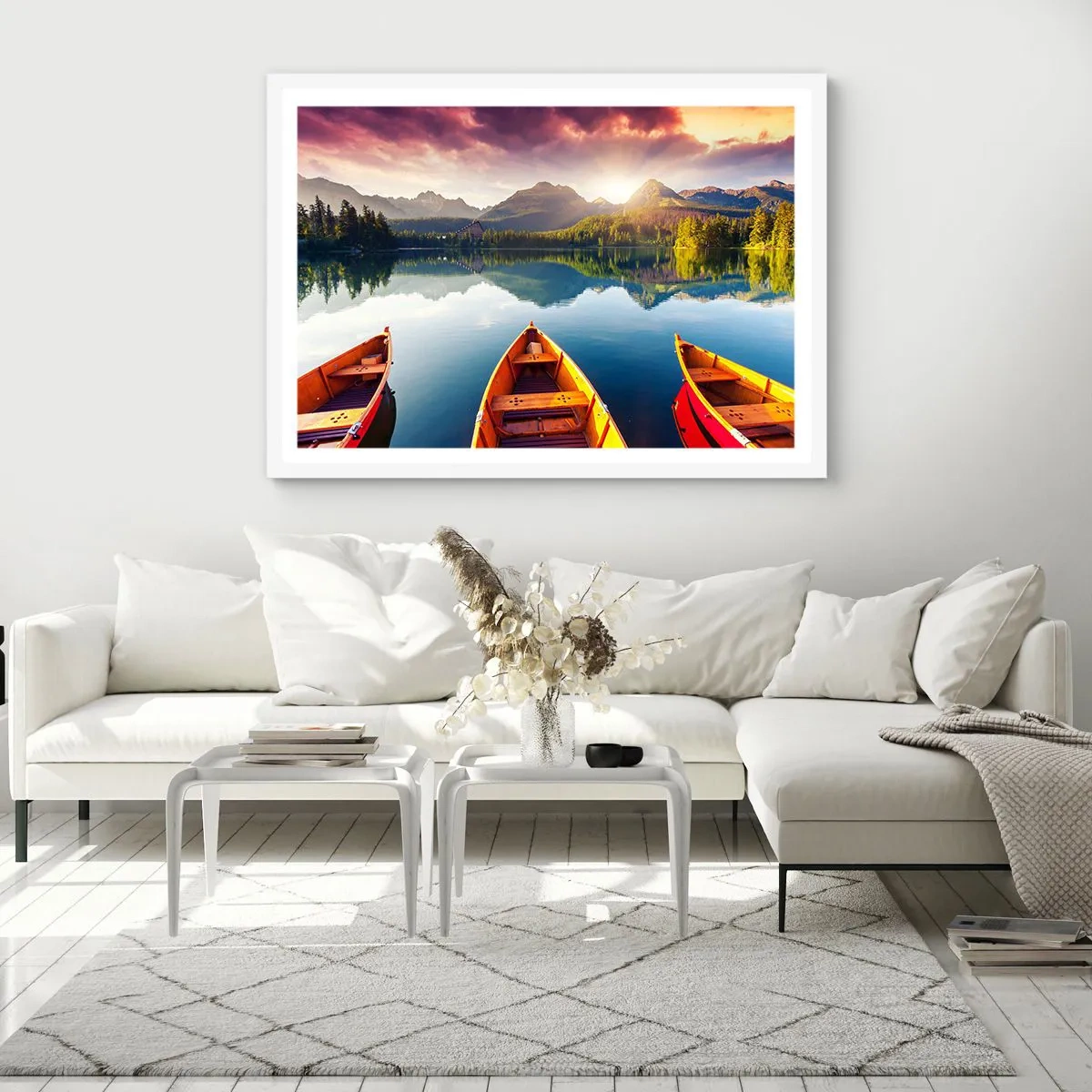 Plakát v bílém rámu - Nic proti přírodě - 100x70 cm