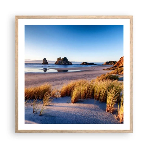 Plakát v rámu světlý dub - Pro hledače klidu - 60x60 cm