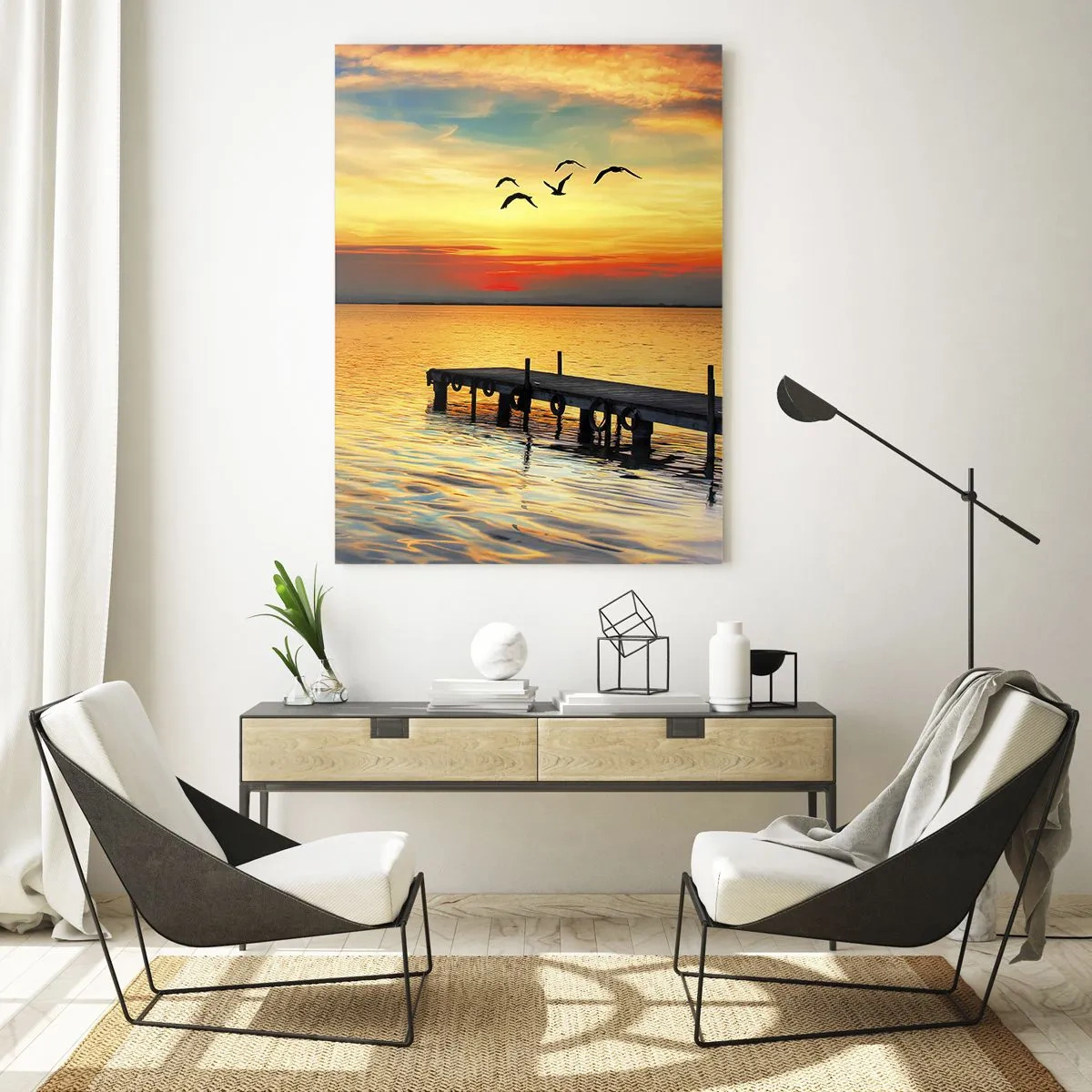 Obraz na skle - Večerní návraty - 50x70 cm