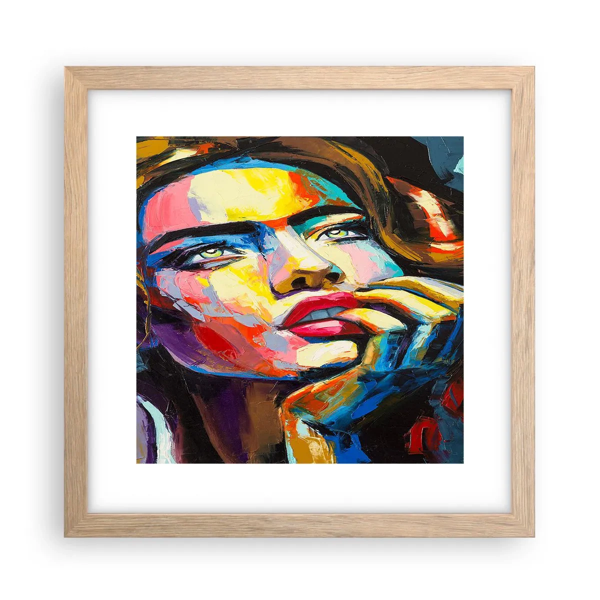 Plakát v rámu světlý dub - Sny, jak ptáci letí oblohou - 30x30 cm