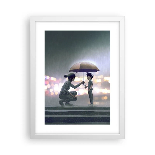 Plakát v bílém rámu - A vše je v pořádku - 30x40 cm