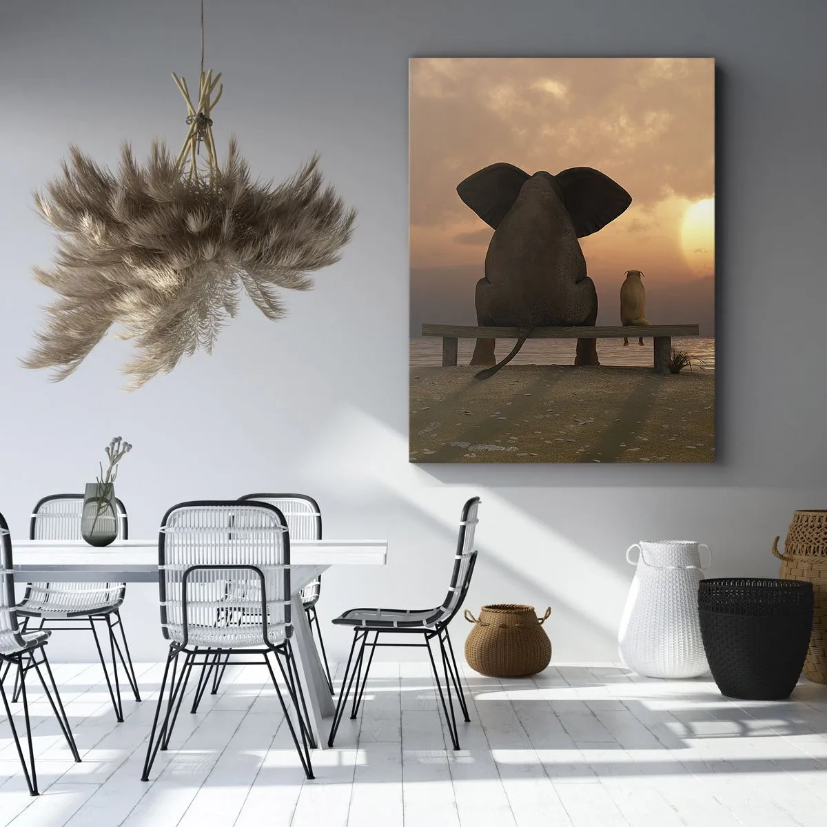 Obraz na plátně - Je skvělé spolu mlčet - 55x100 cm