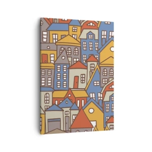 Obraz na plátně - Za domem dům - 50x70 cm