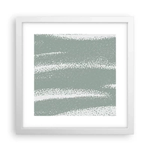 Plakát v bílém rámu - Abstrakce v zimním stylu - 30x30 cm