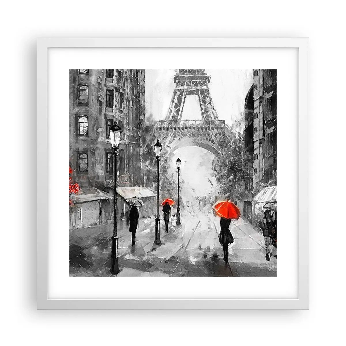 Plakát v bílém rámu - Všechny cesty vedou k ní - 40x40 cm