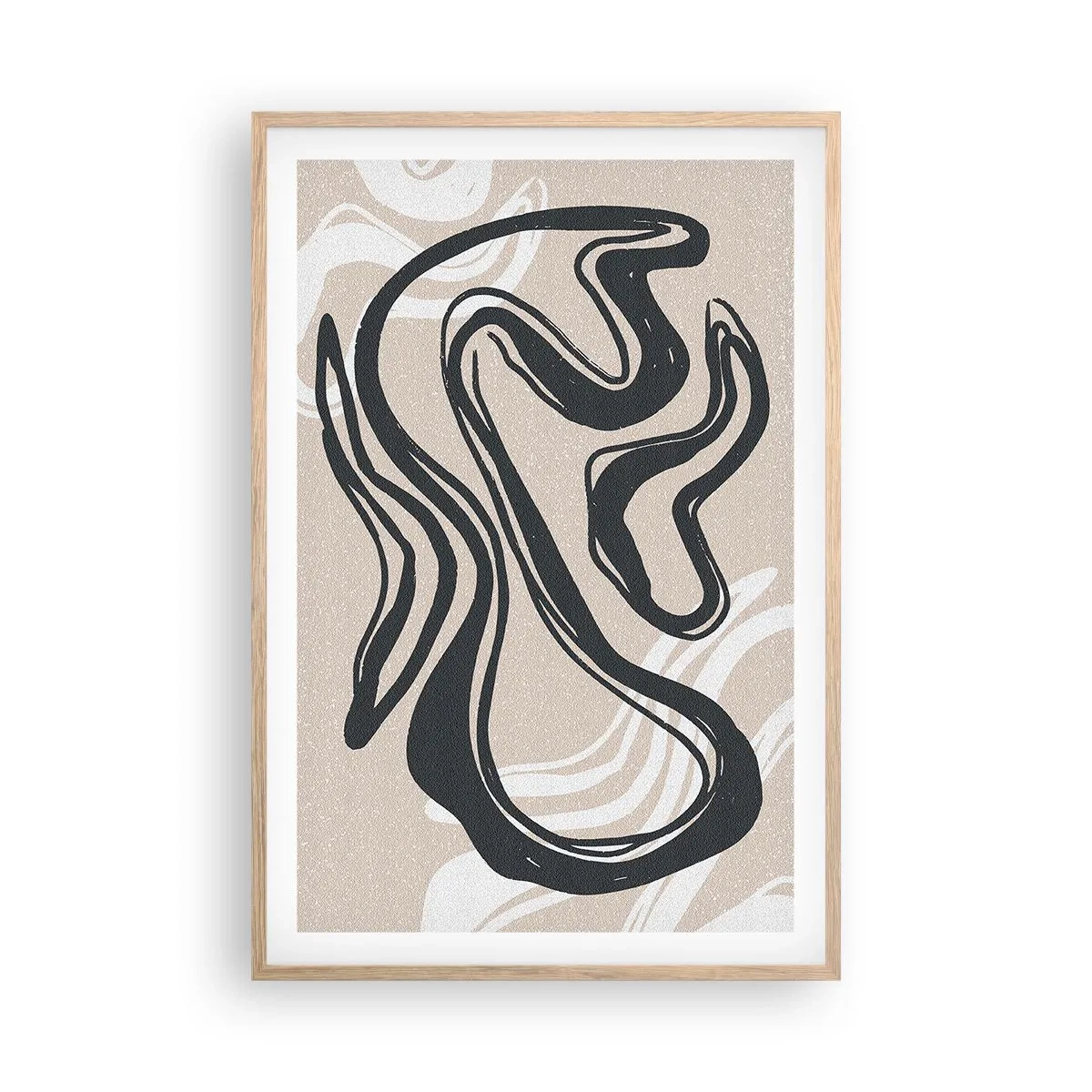 Plakát v rámu světlý dub - Znásobená exprese - 61x91 cm