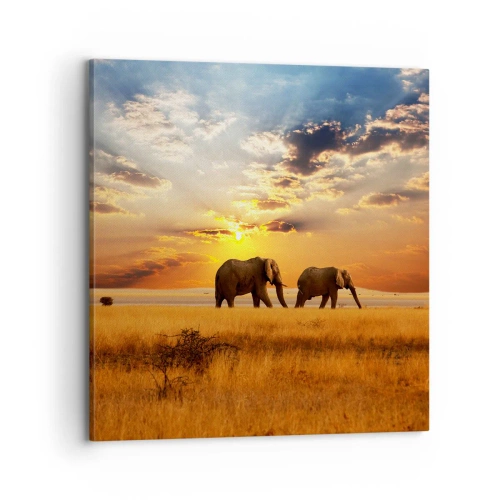 Obraz na plátně - Rodinná procházka - 70x70 cm