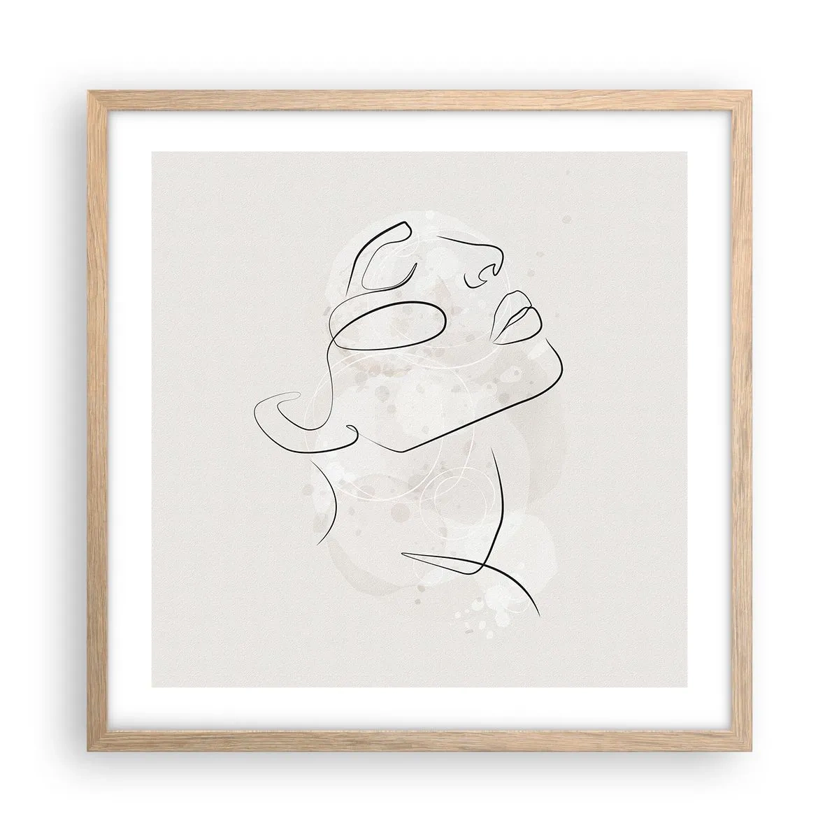 Plakát v rámu světlý dub - Náčrt snu - 50x50 cm