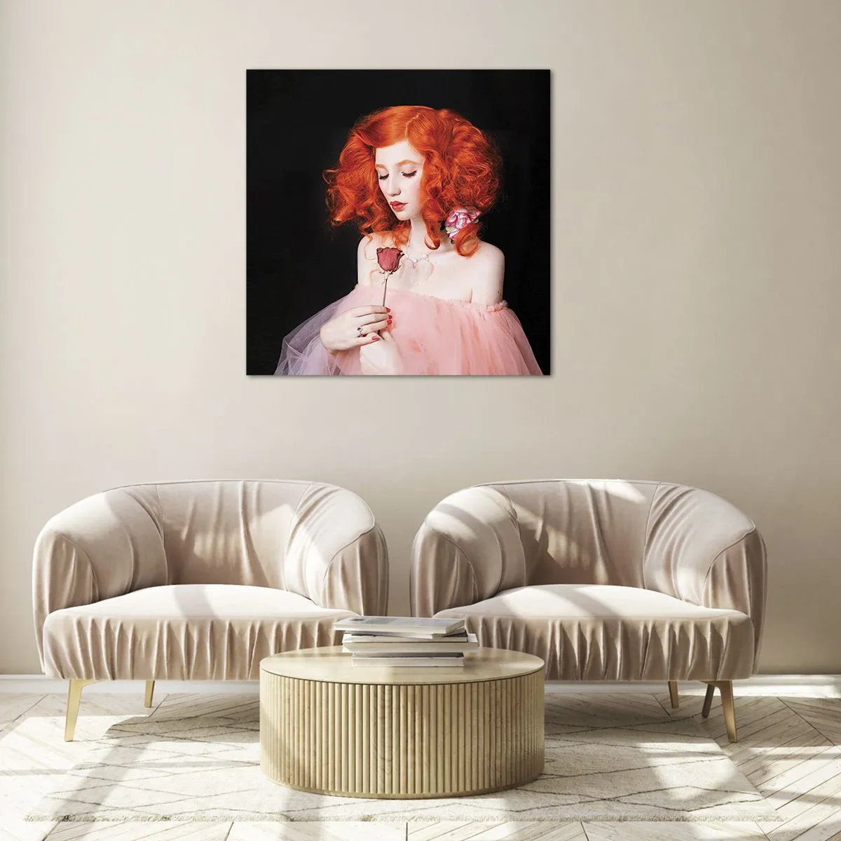 Obraz na skle - V barokním stylu - 50x50 cm