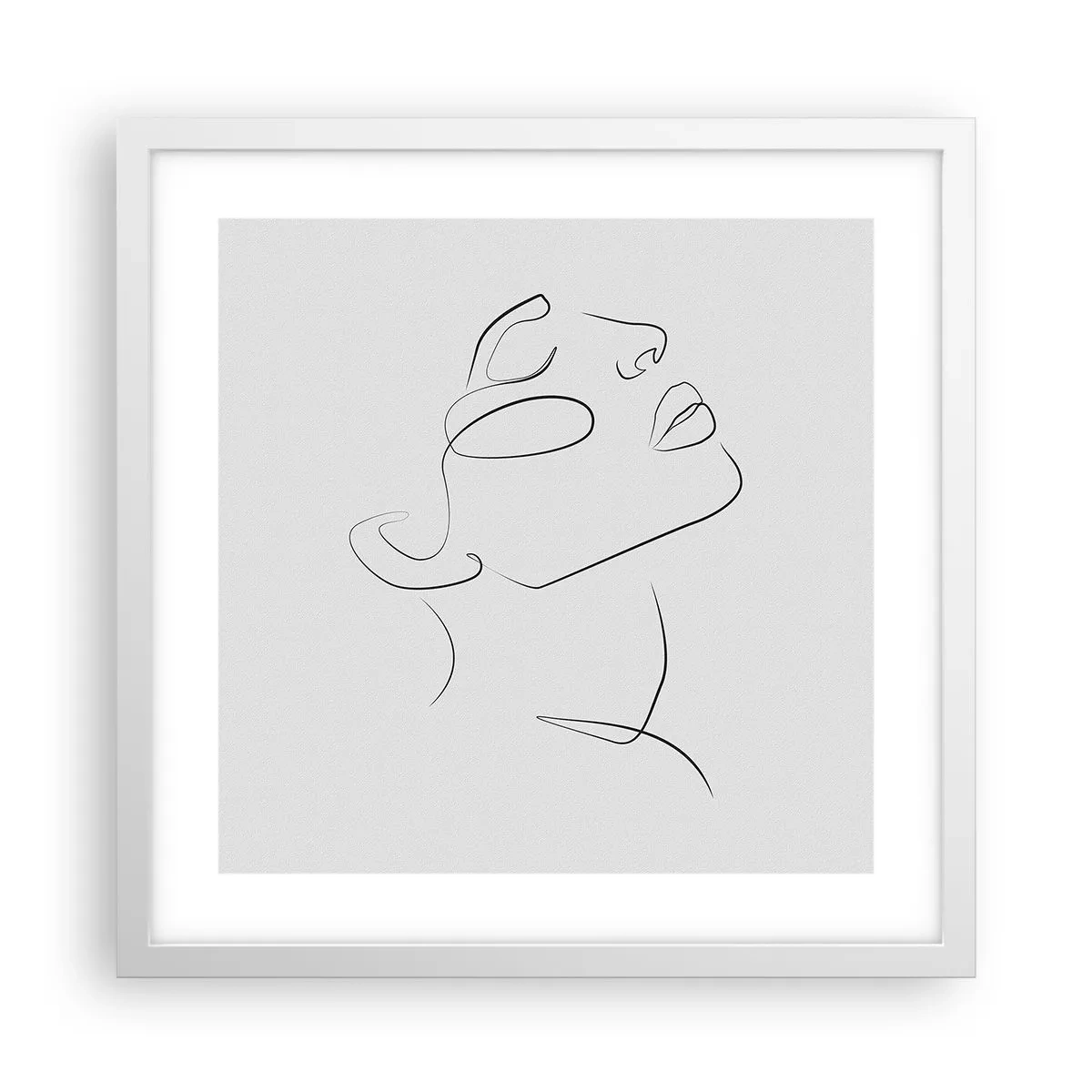 Plakát v bílém rámu - Meandry snu - 40x40 cm