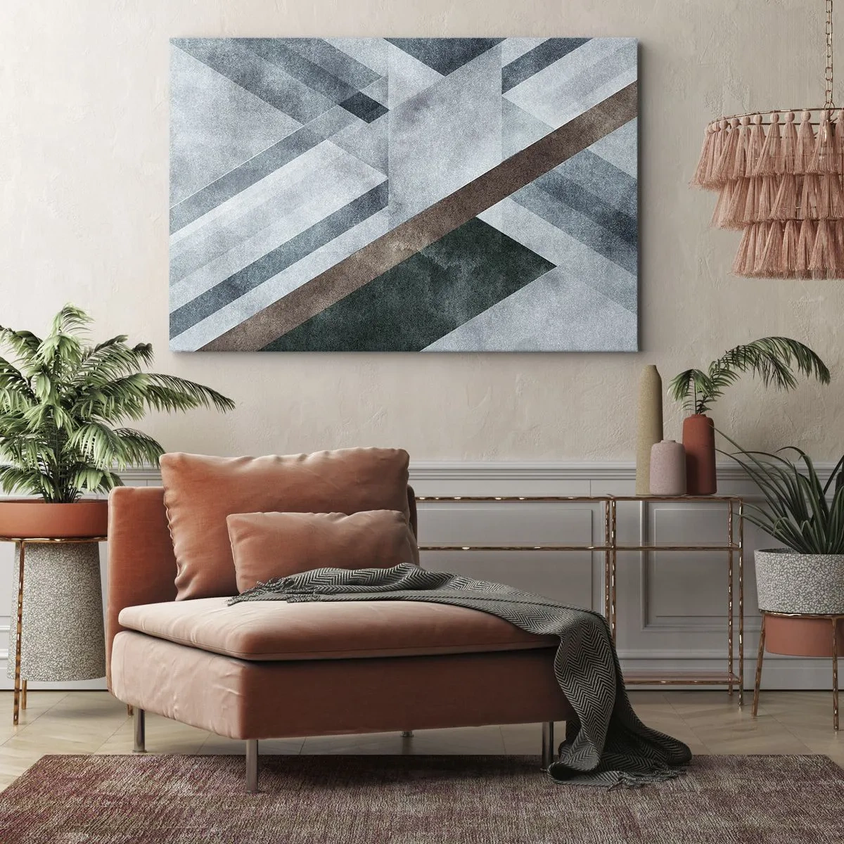 Obraz na plátně - Sofistikovaná elegance geometrie - 100x70 cm