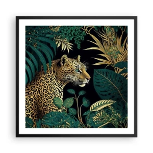 Plakát v černém rámu - Domácí v džungli - 60x60 cm