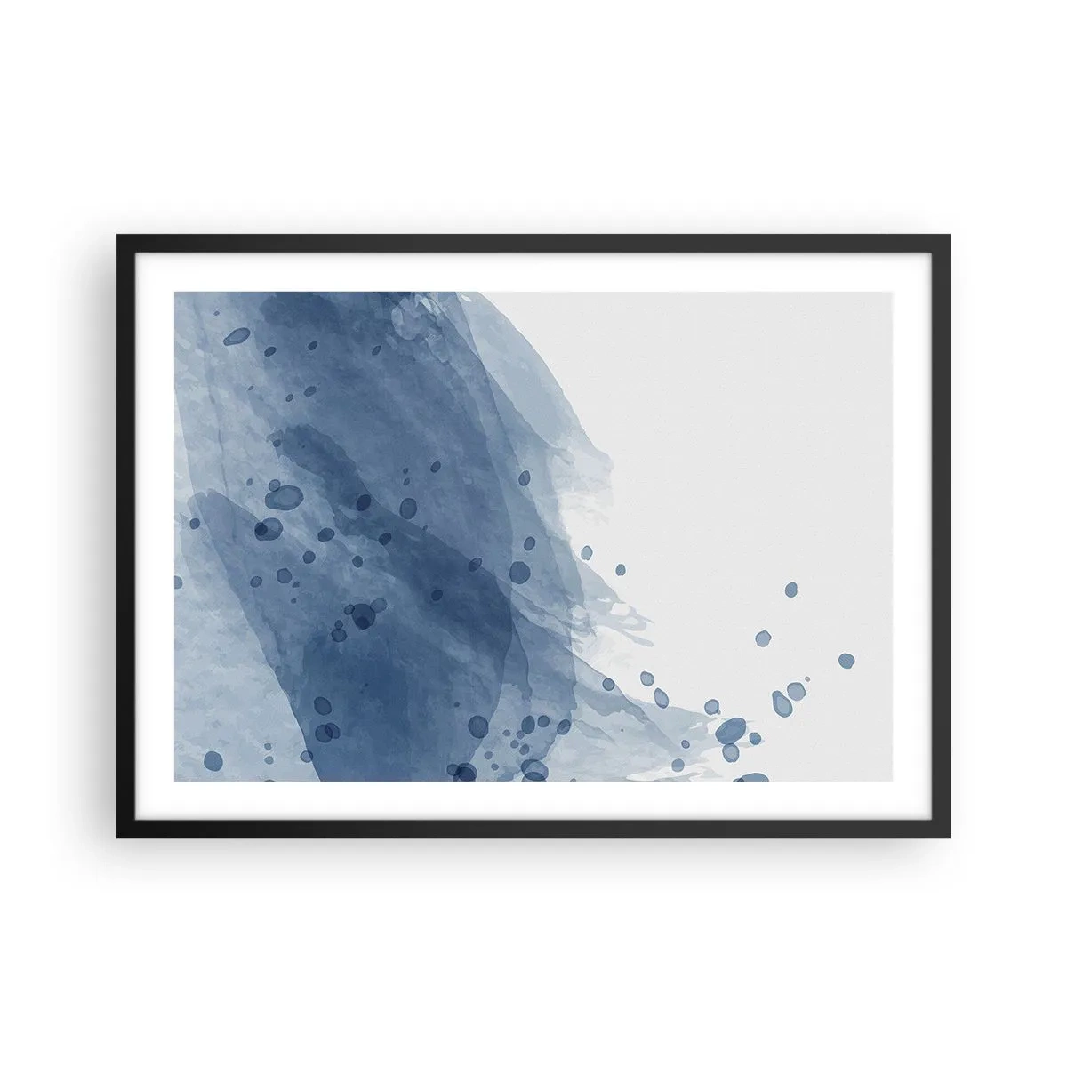 Plakát v černém rámu - Modrý tyl - 70x50 cm