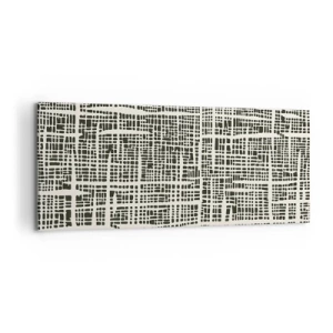 Obraz na plátně - Tkaná kompozice - 100x40 cm