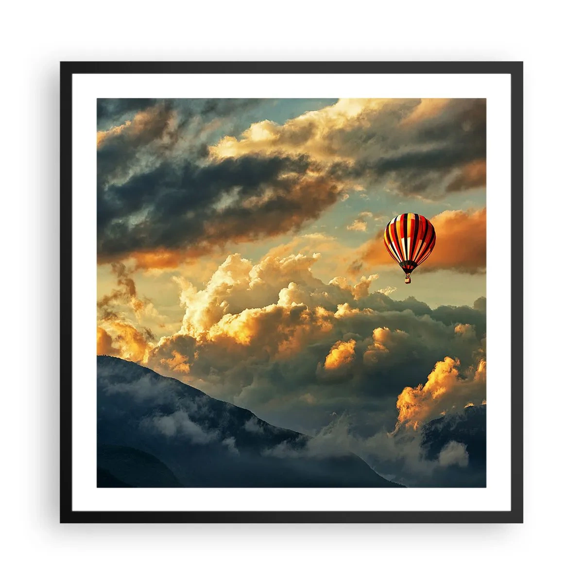 Plakát v černém rámu - Letím, protože chci - 60x60 cm