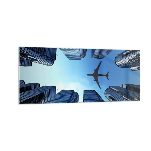 Obraz na skle - Pohled ze skleněné rokle - 100x40 cm