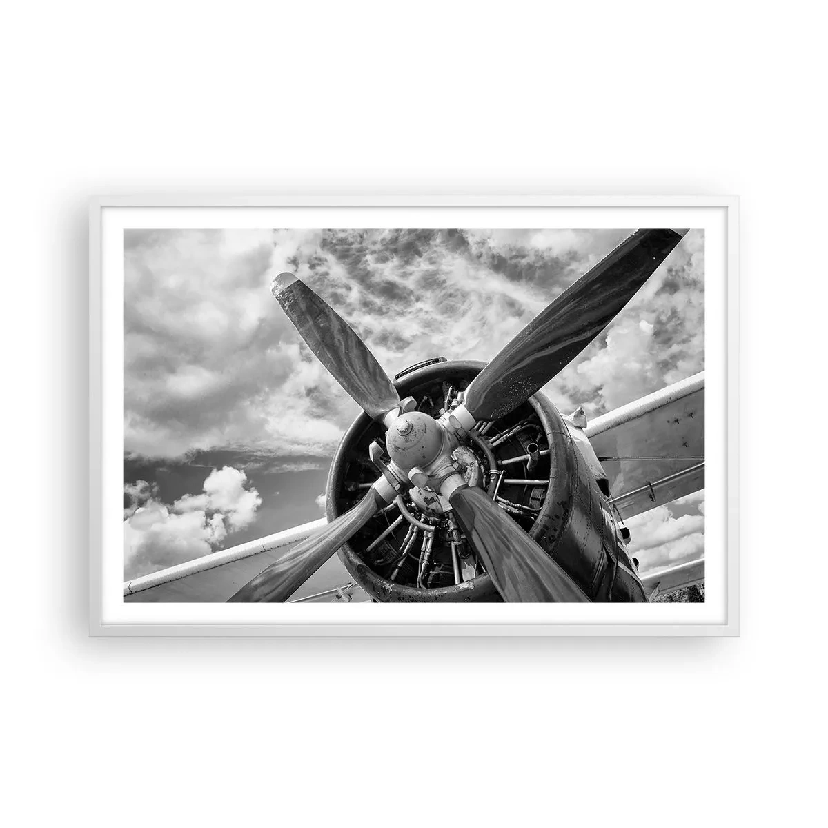 Plakát v bílém rámu - Dobyvatel oblohy - 91x61 cm