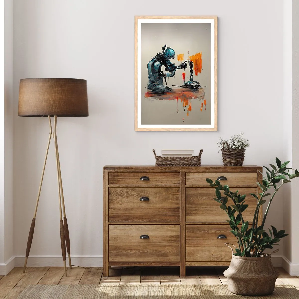 Plakát v rámu světlý dub - Už zítra… - 40x50 cm