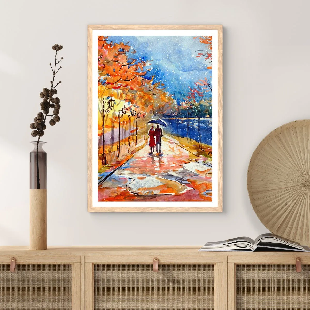 Plakát v rámu světlý dub - Společně k hranici času - 50x70 cm