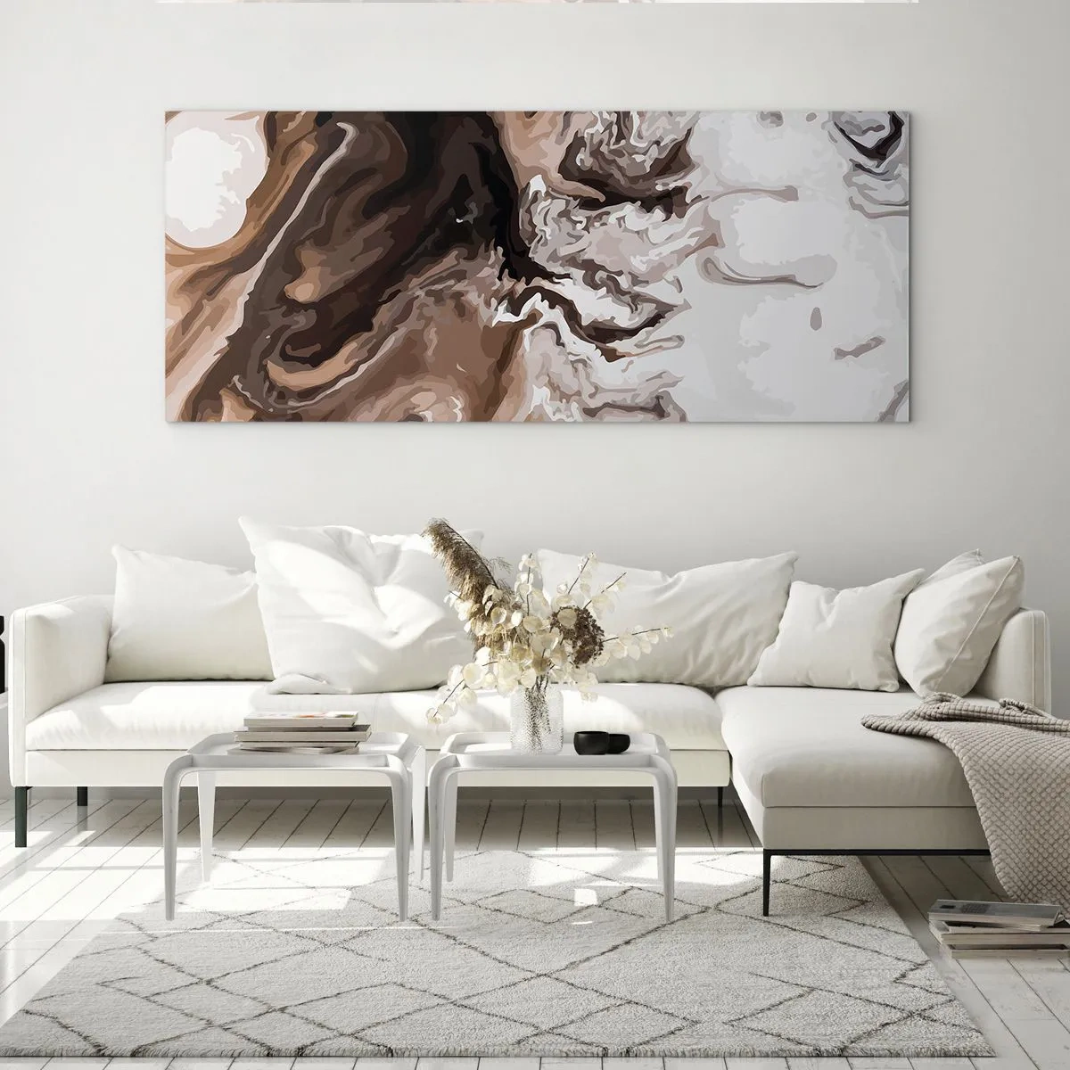 Obraz na skle - Kontrast barev - 100x40 cm