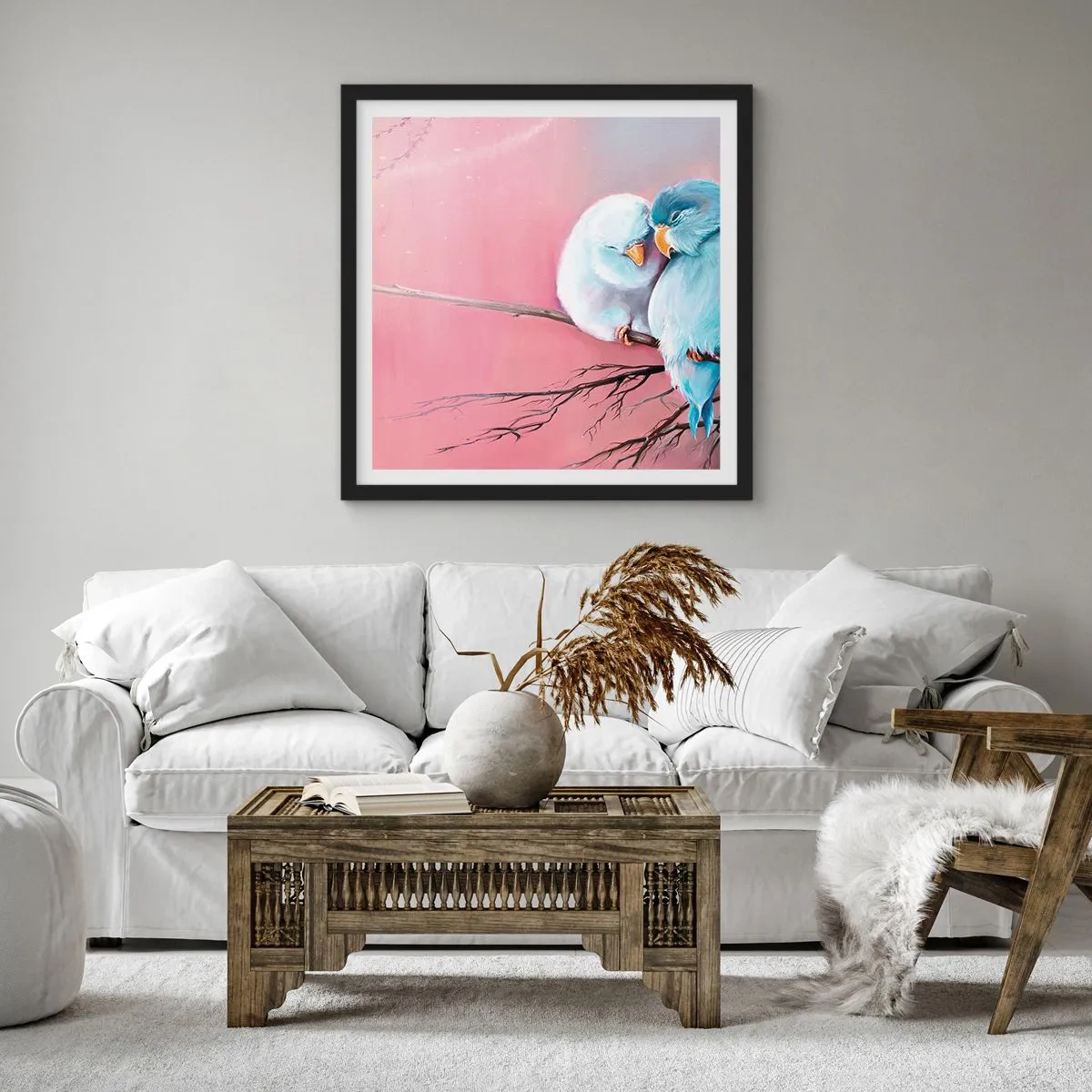Plakát v černém rámu - Co k tomu dodat?… - 40x40 cm