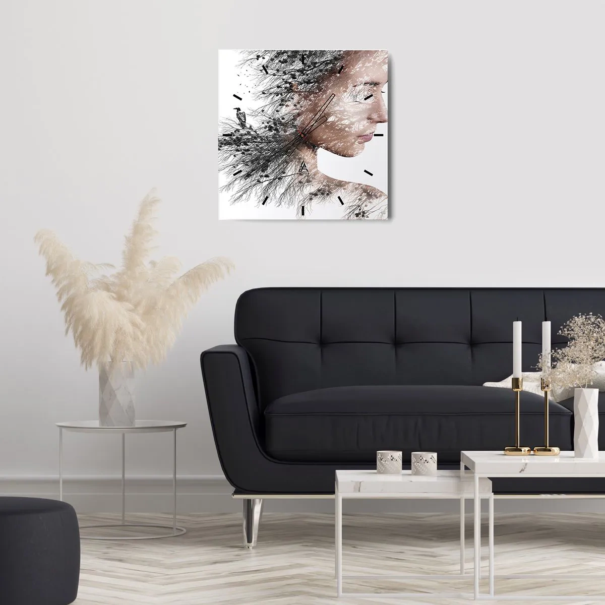 Nástěnné hodiny - Duch lesa - 30x30 cm