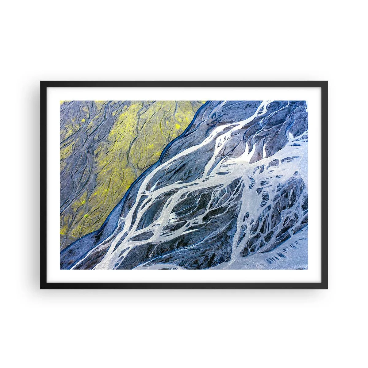 Plakát v černém rámu - Jeskynní malby přírody - 70x50 cm