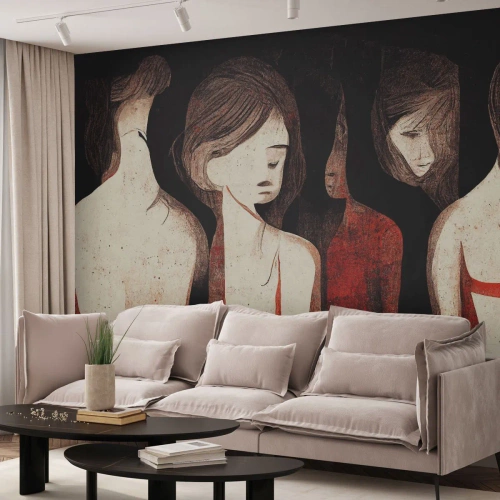 Fototapeta Premium Canvas - Madony z temnoty - Ženy, Kus, Smutek - 200x140 cm