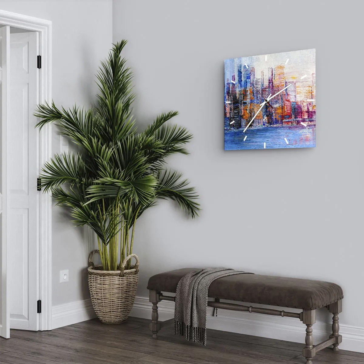 Nástěnné hodiny - Radostná metropole - 30x30 cm