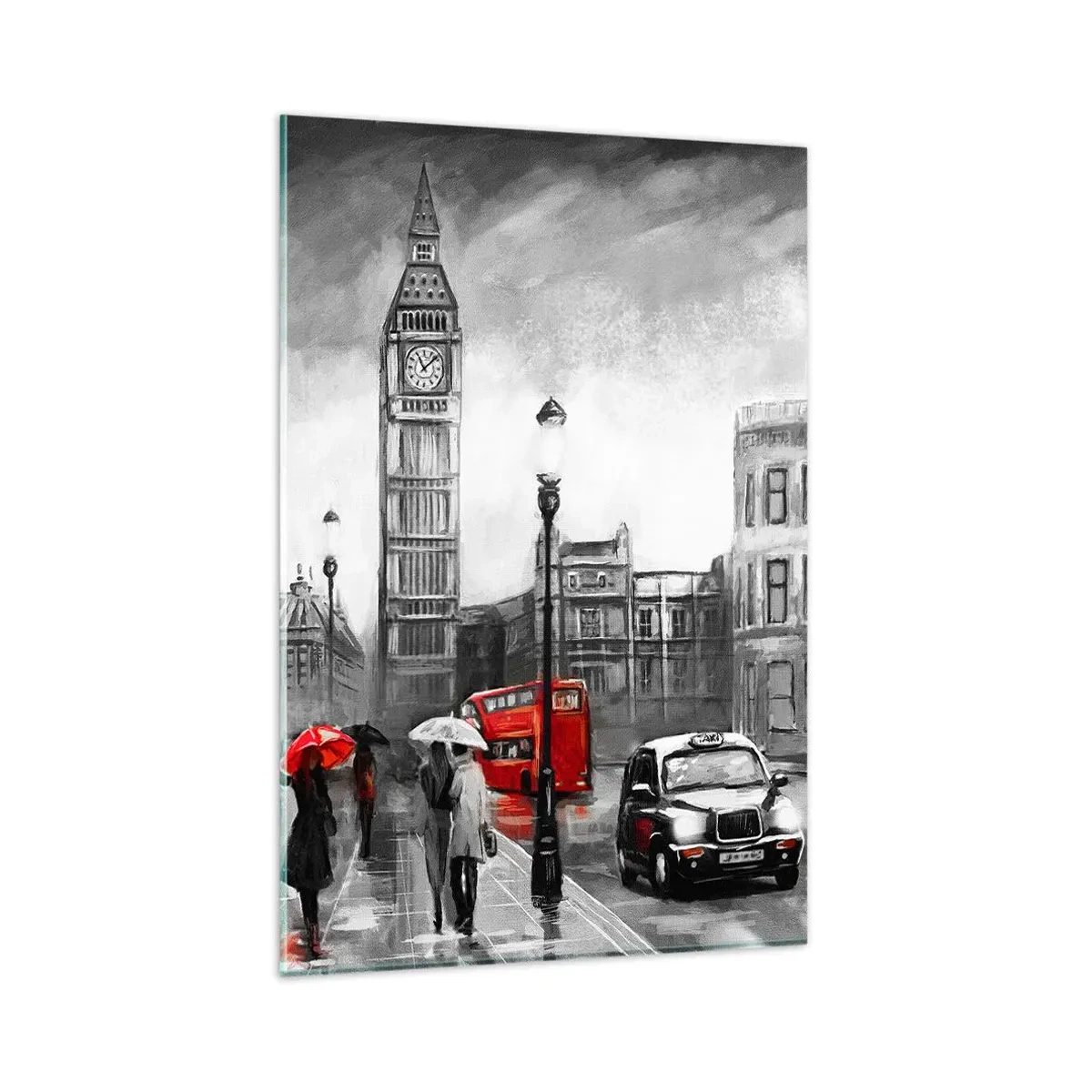 Obraz na skle - Vůbec ne šedé město - 80x120 cm