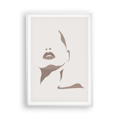 Plakát v bílém rámu - Stvořená ze světla a stínu - 70x100 cm